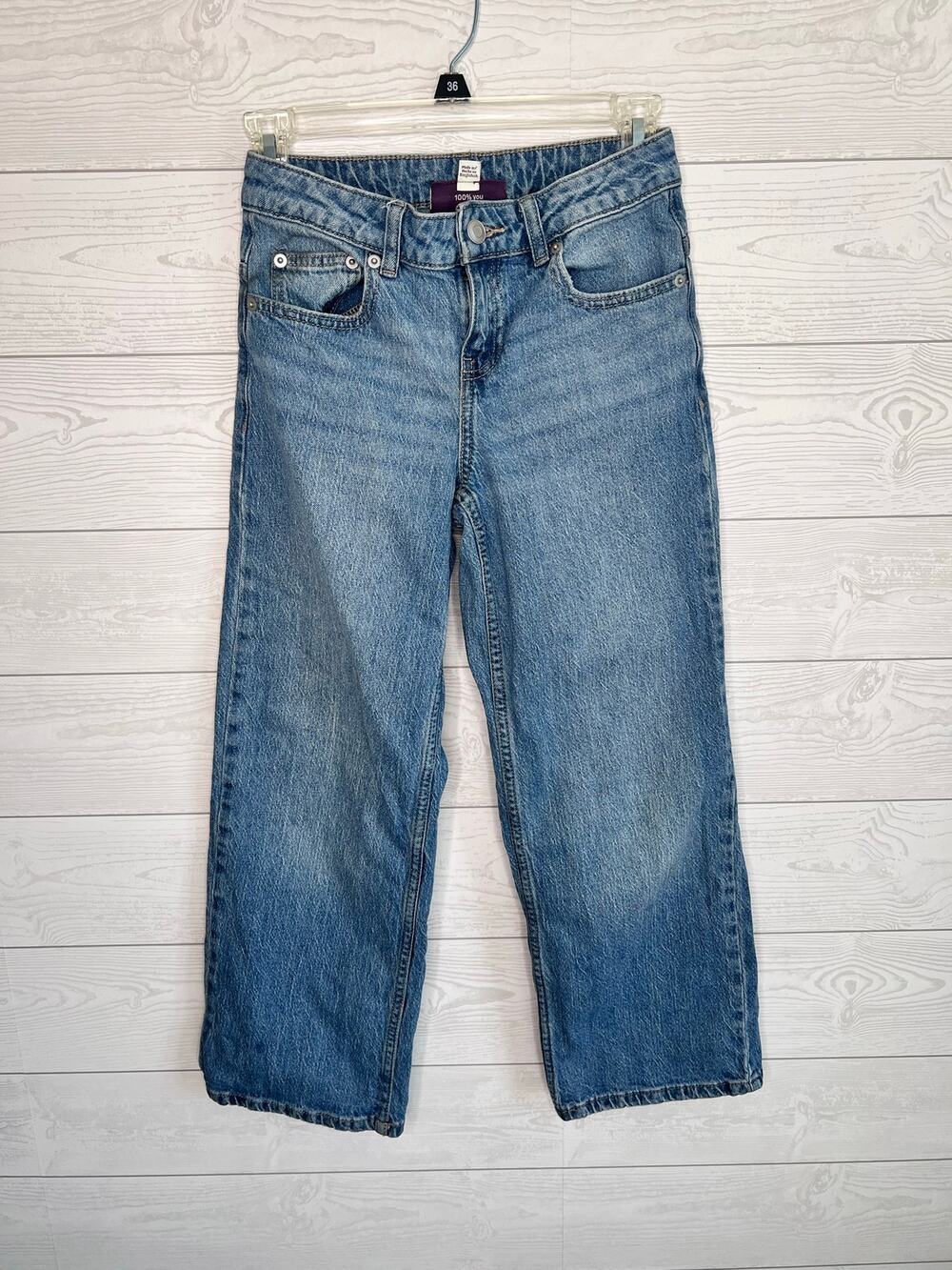 Weekend Academy Girls Blue Jeans Size 8 Adjustable Waist Denim Pants